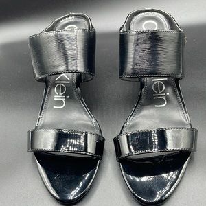 Calvin Klein women shoes black dress sandal heels lorinda. New without box